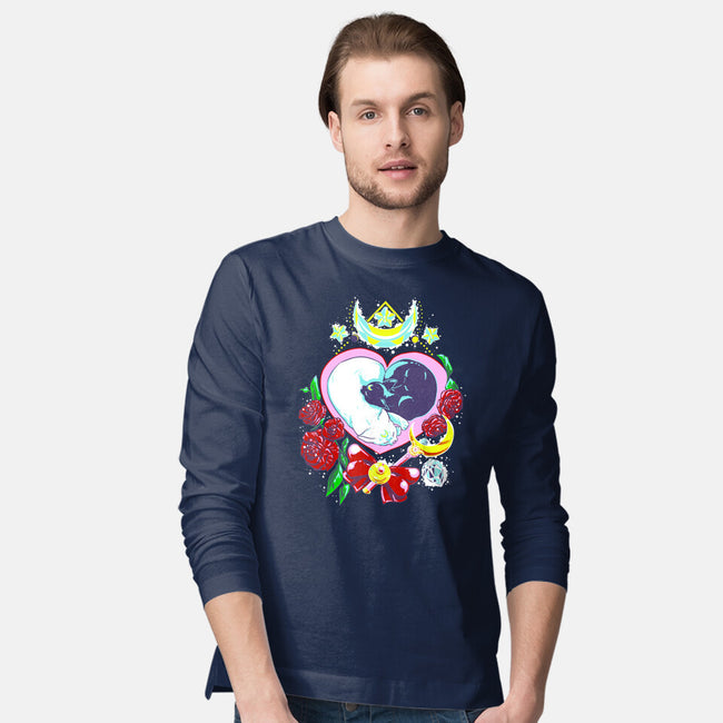 Moon Cats Love-mens long sleeved tee-ellr