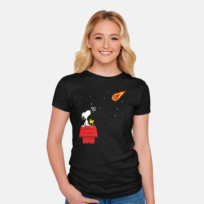 Make A Wish-womens fitted tee-turborat14