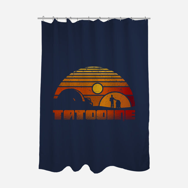 Setting Suns-none polyester shower curtain-kg07