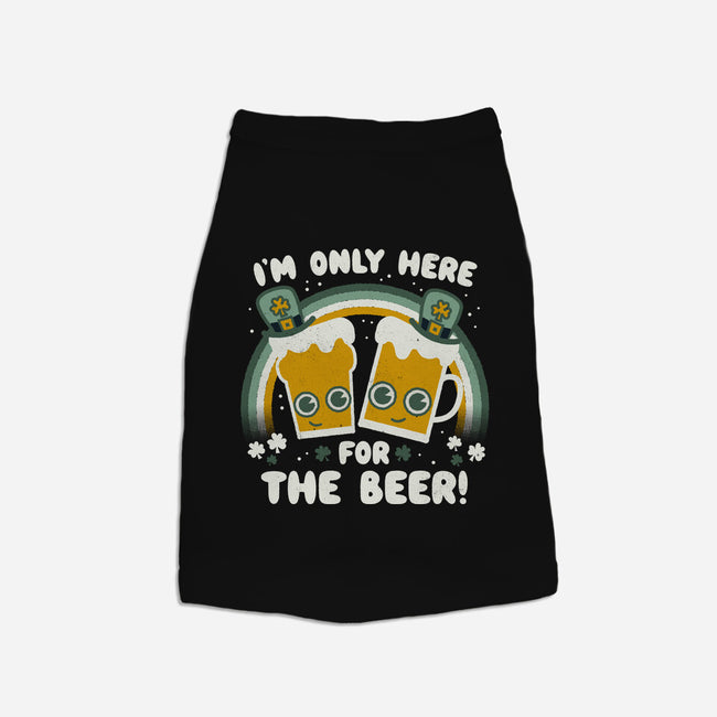 Here For The Beers-dog basic pet tank-Weird & Punderful
