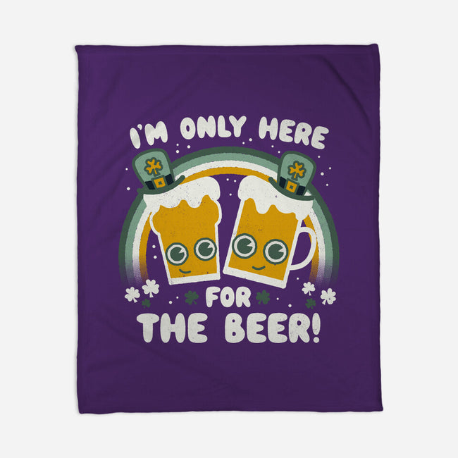 Here For The Beers-none fleece blanket-Weird & Punderful