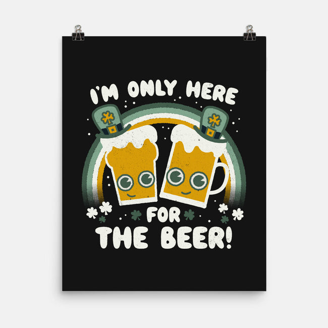 Here For The Beers-none matte poster-Weird & Punderful