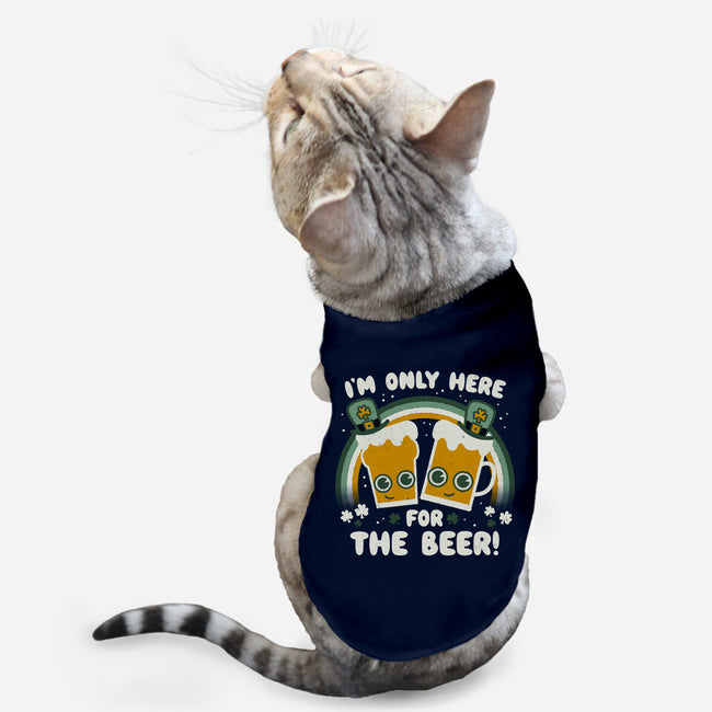 Here For The Beers-cat basic pet tank-Weird & Punderful