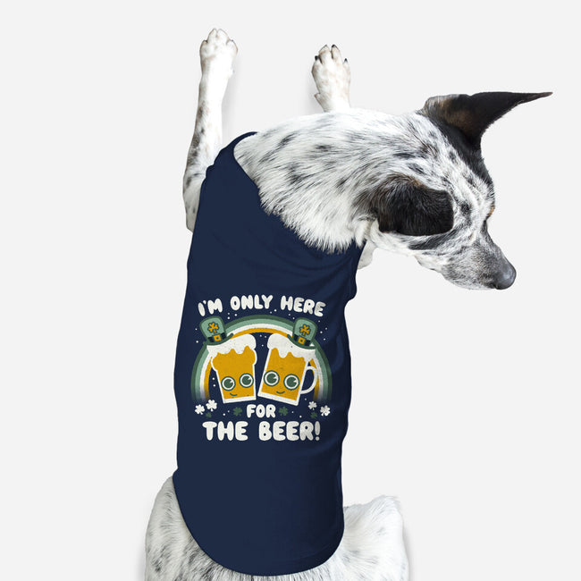 Here For The Beers-dog basic pet tank-Weird & Punderful