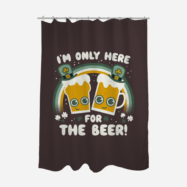 Here For The Beers-none polyester shower curtain-Weird & Punderful