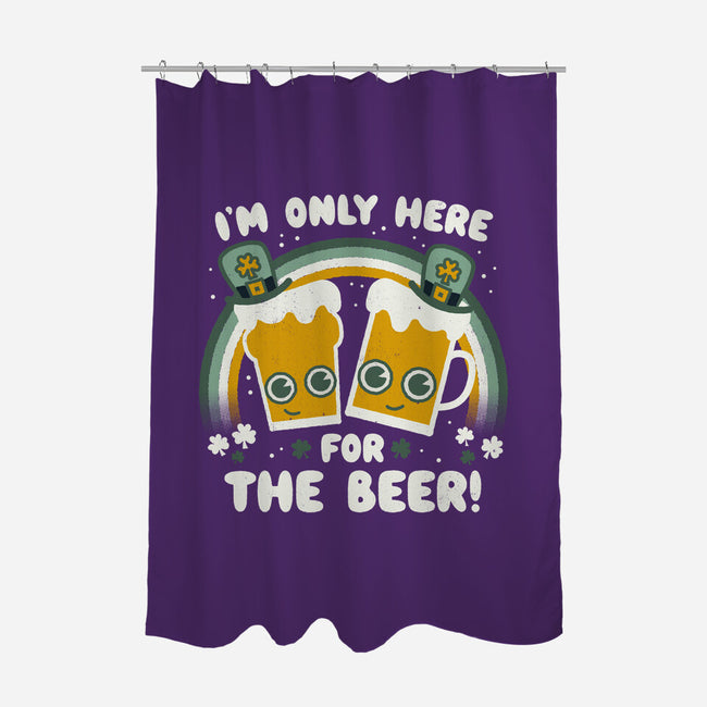 Here For The Beers-none polyester shower curtain-Weird & Punderful