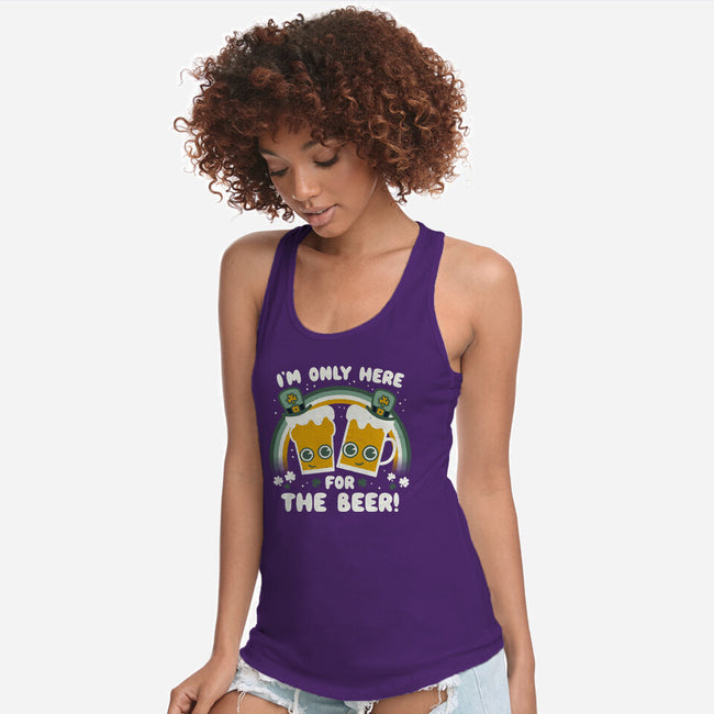 Here For The Beers-womens racerback tank-Weird & Punderful