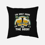 Here For The Beers-none removable cover throw pillow-Weird & Punderful