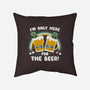 Here For The Beers-none removable cover throw pillow-Weird & Punderful