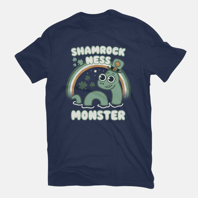 Shamrock Ness Monster-youth basic tee-Weird & Punderful