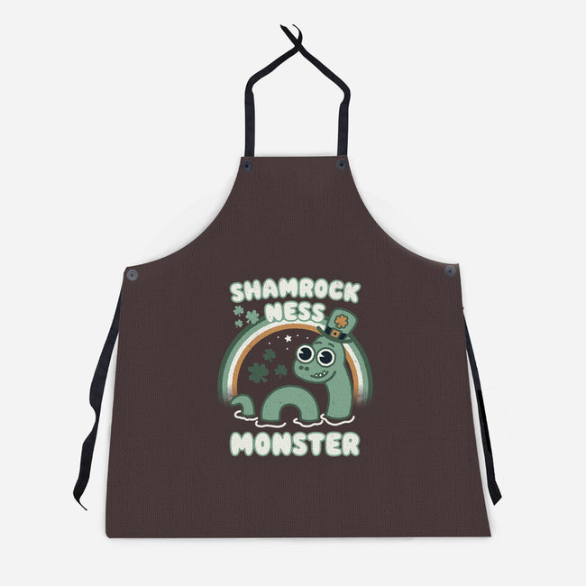 Shamrock Ness Monster-unisex kitchen apron-Weird & Punderful