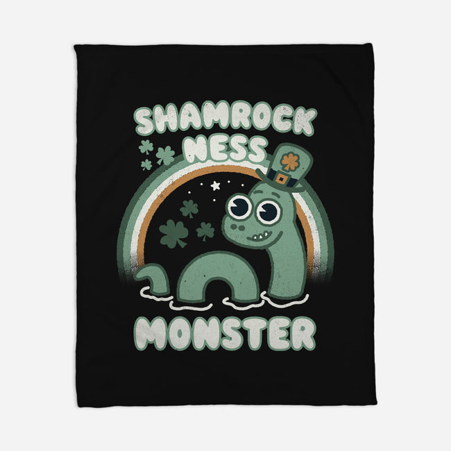 Shamrock Ness Monster-none fleece blanket-Weird & Punderful