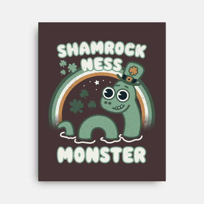 Shamrock Ness Monster-none stretched canvas-Weird & Punderful