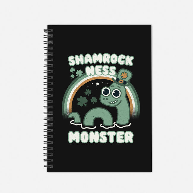 Shamrock Ness Monster-none dot grid notebook-Weird & Punderful