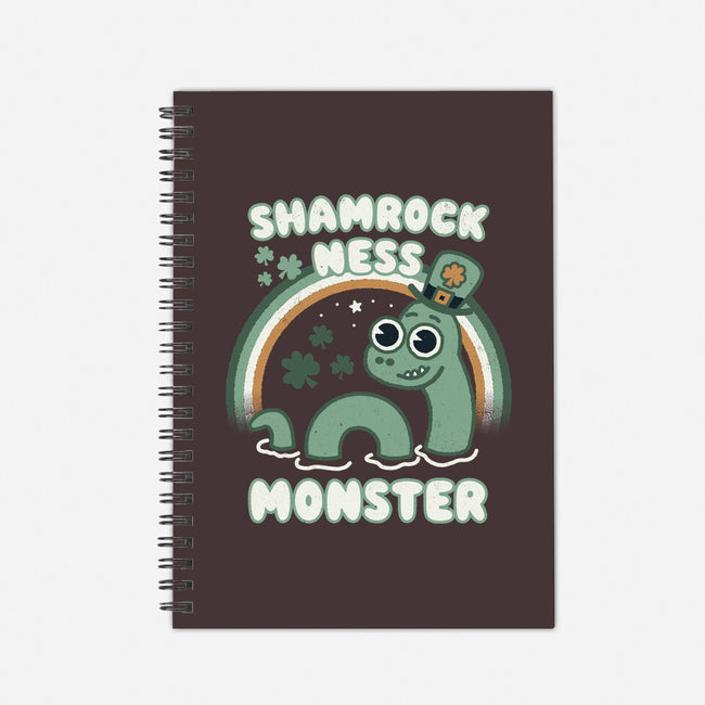Shamrock Ness Monster-none dot grid notebook-Weird & Punderful