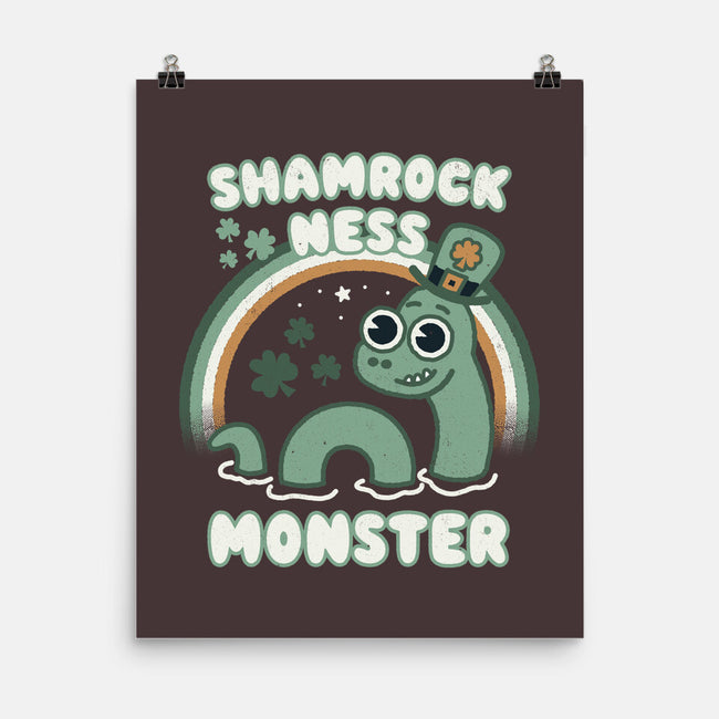 Shamrock Ness Monster-none matte poster-Weird & Punderful