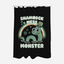 Shamrock Ness Monster-none polyester shower curtain-Weird & Punderful