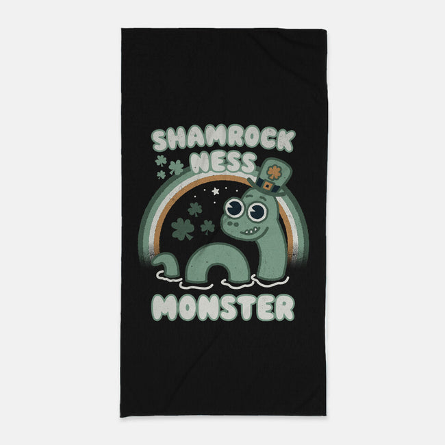 Shamrock Ness Monster-none beach towel-Weird & Punderful