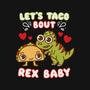 Let's Taco Bout Rex-baby basic onesie-Weird & Punderful