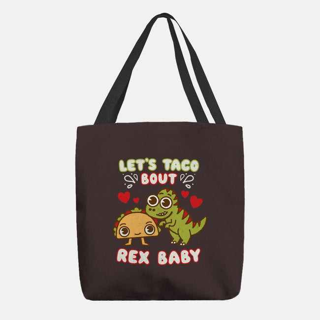 Let's Taco Bout Rex-none basic tote bag-Weird & Punderful