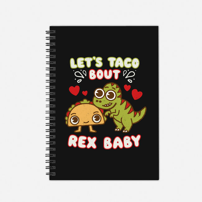 Let's Taco Bout Rex-none dot grid notebook-Weird & Punderful