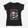 Books Because Murder Is Wrong-womens v-neck tee-eduely