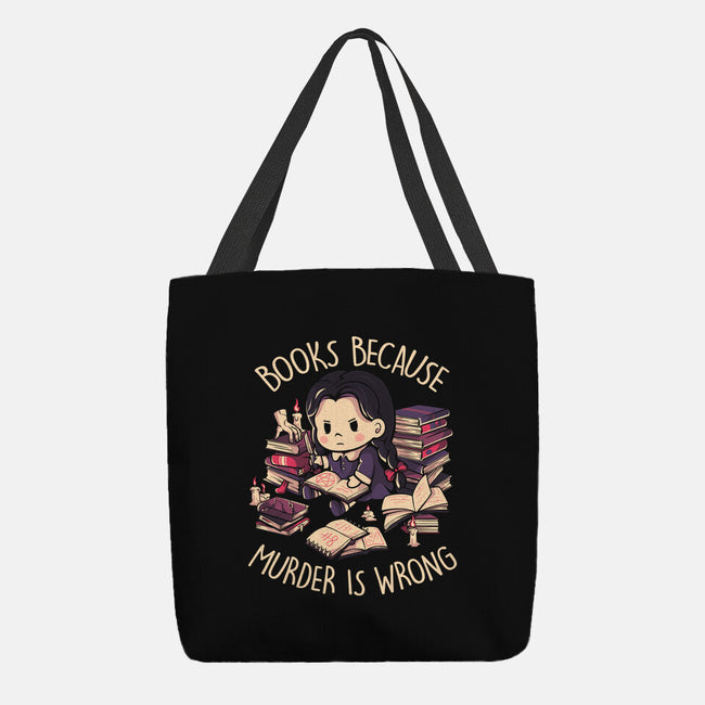 Books Because Murder Is Wrong-none basic tote bag-eduely