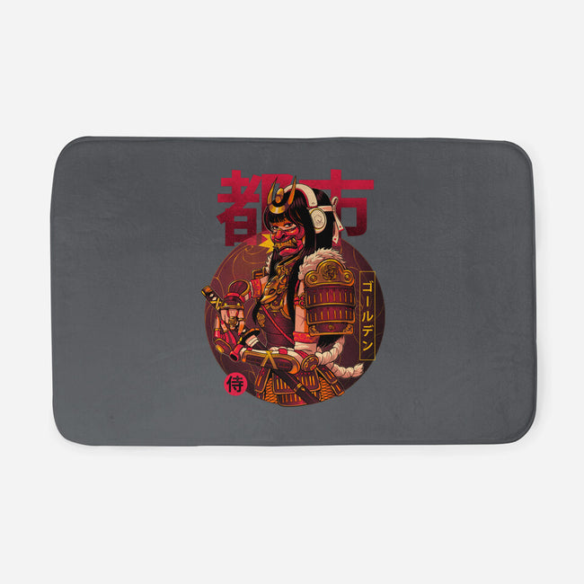 Golden Urban Samurai-none memory foam bath mat-Bruno Mota