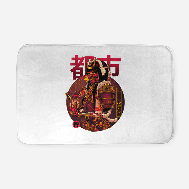 Golden Urban Samurai-none memory foam bath mat-Bruno Mota