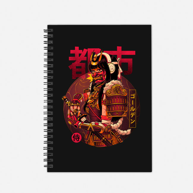 Golden Urban Samurai-none dot grid notebook-Bruno Mota