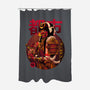 Golden Urban Samurai-none polyester shower curtain-Bruno Mota