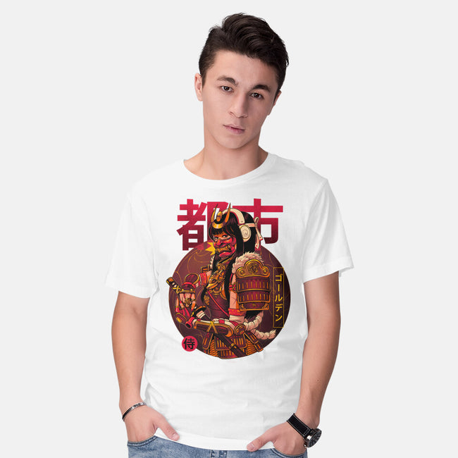 Golden Urban Samurai-mens basic tee-Bruno Mota