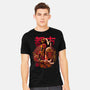 Golden Urban Samurai-mens heavyweight tee-Bruno Mota