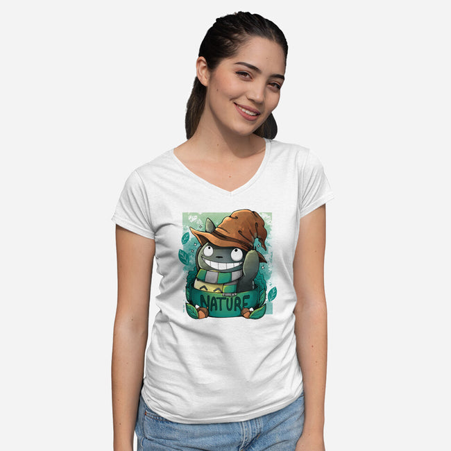 Nature Friend-womens v-neck tee-Vallina84
