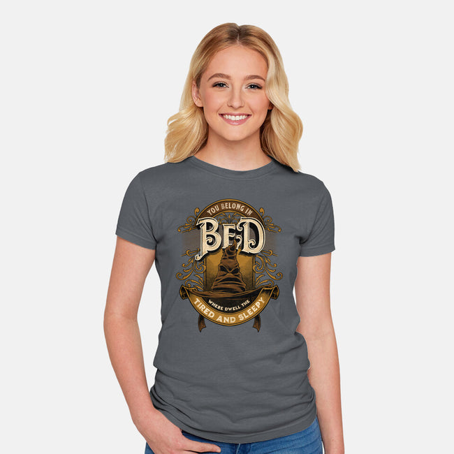 You Belong In Bed-womens fitted tee-Studio Mootant