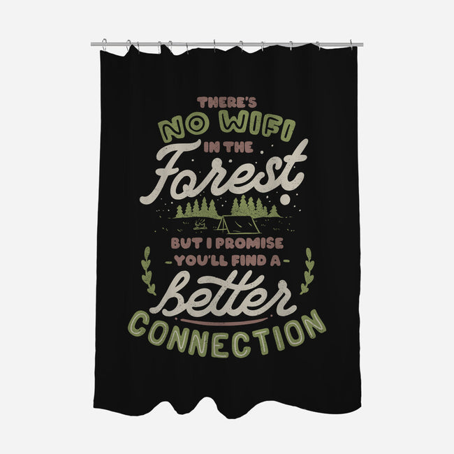 No Wifi-none polyester shower curtain-tobefonseca