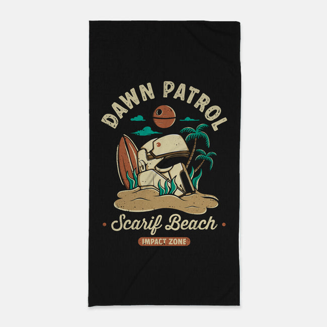 Dawn Patrol-none beach towel-retrodivision