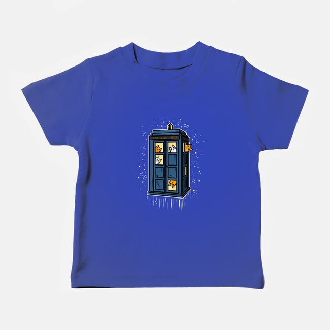 Cat Time Travel-baby basic tee-erion_designs