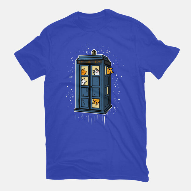 Cat Time Travel-womens basic tee-erion_designs
