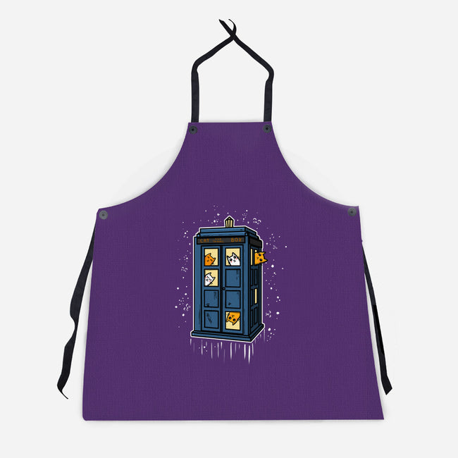 Cat Time Travel-unisex kitchen apron-erion_designs