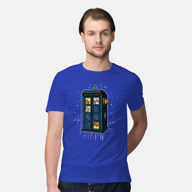 Cat Time Travel-mens premium tee-erion_designs