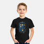 Cat Time Travel-youth basic tee-erion_designs