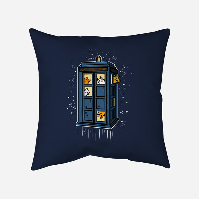 Cat Time Travel-none removable cover w insert throw pillow-erion_designs