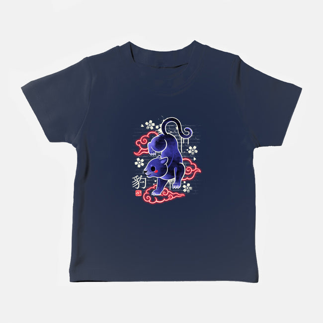 Japanese Panther Street Art-baby basic tee-NemiMakeit