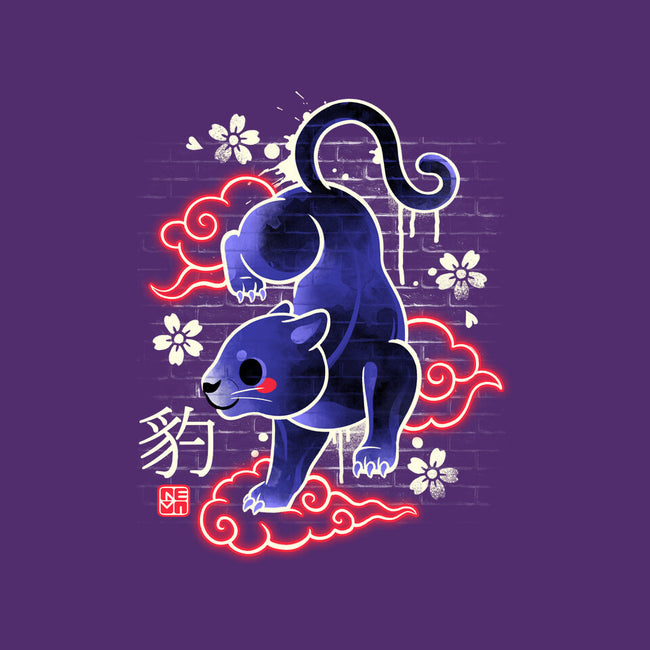 Japanese Panther Street Art-womens fitted tee-NemiMakeit