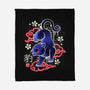 Japanese Panther Street Art-none fleece blanket-NemiMakeit