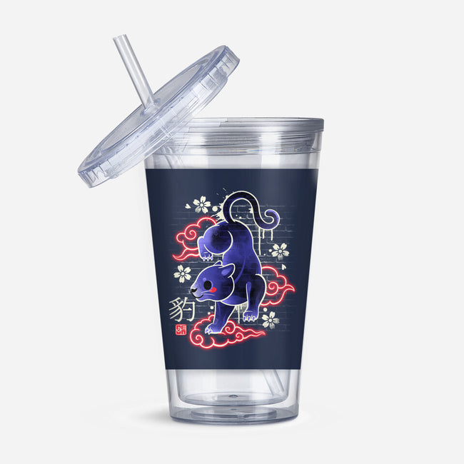 Japanese Panther Street Art-none acrylic tumbler drinkware-NemiMakeit