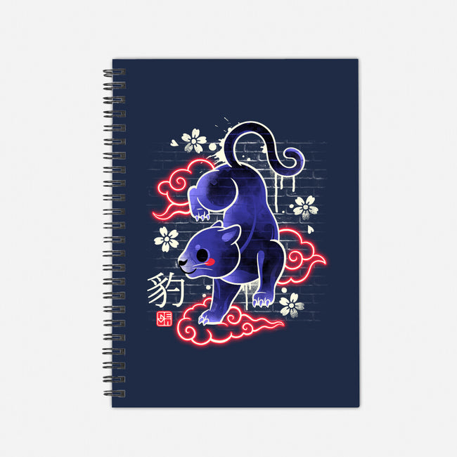 Japanese Panther Street Art-none dot grid notebook-NemiMakeit