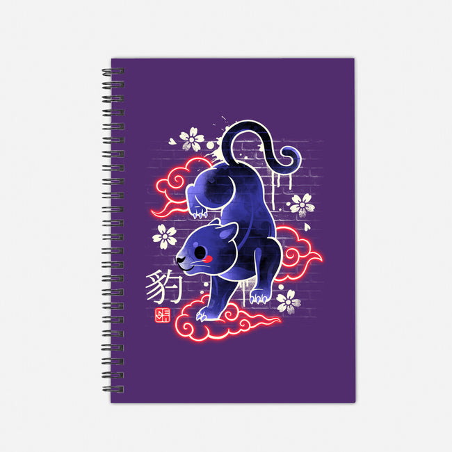 Japanese Panther Street Art-none dot grid notebook-NemiMakeit