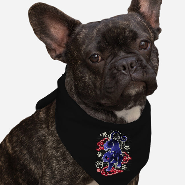 Japanese Panther Street Art-dog bandana pet collar-NemiMakeit